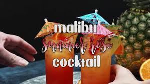 Malibu liqueur is one of the most popular drinks in the world and is a delicious mix of coconut with caribbean white rum poured into the original white bottle. Malibu Summer Rose Cocktail The Blond Cook