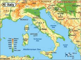 Grupa b își începe spectacolul de la ora 22:00. Harta Italia Harta Fizica