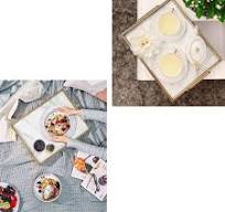 Amazon.com: DAOUXIAOSP Bandeja para servir mesa de café ...