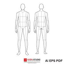 Fashion sketch templates (croquis) made to your measurements. Fashion Illustration Template Men Download Illustration 2020