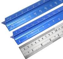 Solid Aluminum Triangular Architect Scale Ruler Set 4pcs, 3-Colors-Groove  Architectural And Engineer Scale Metal Ruler Set, Scale Metal Drafting ...