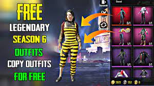Pubg Get Free Any Legendary Outfit Copy Outfits In Season 6 New Outfits Pubg Mobile Youtube
