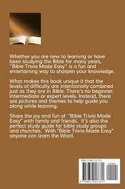 Let's see how much you know! Bible Trivia Made Easy Washington Meta 9798612027331 Amazon Com Books