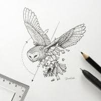 Check spelling or type a new query. Impressive Half Geometric Flying Owl Tattoo Design Tattooimages Biz