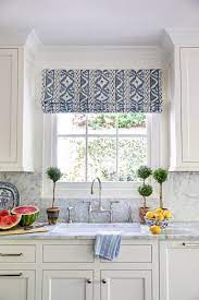 Maybe you would like to learn more about one of these? 2021 Decor And Design Trends I Love Beautiful Blue And White Kitchen Idea With Topiaries And Custom In 2021 Kitchen Window Coverings Kitchen Valances Kitchen Remodel