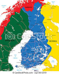 Detaillierte karten von finnland in höher auflosung. Finnland Karte Eine Sehr Detaillierte Vektorkarte Finnlands Mit Verwaltungsregionen Hauptstadten Und Strassen Canstock