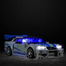 Amazon.com: Vaodest LED Light for Lego 76917 Speed Champions Fast & Furious  Nissan Skyline GT-R (R34) Toy Car Set,Design and Configuration Compatible  ...