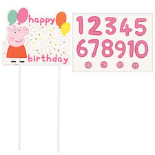 Peppa Pig Taart Decoratie Met Leeftijden Peppa Pig Feestartikelen Feestwinkel Altijd Feest