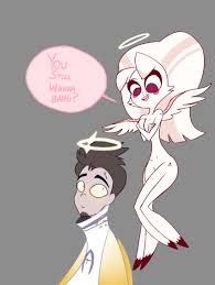 Rule 34 - 1boy 1girls Adam (hazbin Hotel) Angel Angel Girl Angel Wings  Brown Hair Clothed Male Nude Female Completely Nude Completely Nude Female  Duo Duo Focus Female Hazbin Hotel Male Molly (
