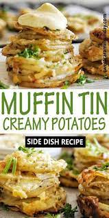 Muffin Tin Potatoes Muffin Tin Potatoes Potato Recipes Side Dishes Side Dish Recipes
