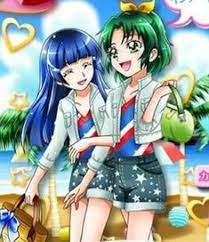 chloe and april glitter force pretty cure anime