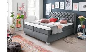 Wie funktioniert ein boxspring bett? Boxspringbett Chester Samt Optik Anthrazit Ttfk 180x200