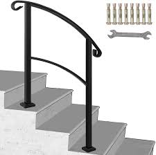 Check spelling or type a new query. Adjustable Front Porch Hand Railings Black Transitional Hand Rail For Concrete Steps Or Wooden Stairs With Installation Kit Fit 1 Or 2 Steps Outdoor Stair Railing Vevor Wrought Iron Handrail Decking