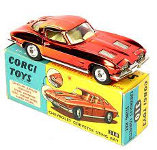 Corgi Toys 310 Corvette Stingray Rare Red Chrome Vacuum Plated Finish Corgi Toys Diecast Toy Toys