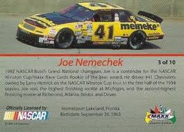The season began with the daytona 500 at daytona international speedway on february 12 and ended with the ford 400 on november 19. Joe Nemechek Gallery Trading Card Database