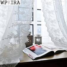 Walmart.com has been visited by 1m+ users in the past month Lace Curtains Kitchen Window Rustic Home Decor White Sheer Curtains Flower Pattern Short Tulle Drapes Single Panels Zh024 C Curtains Aliexpress