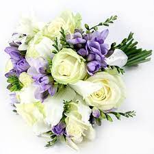 Find your perfect wedding bouquet. Yellow And Lilac Bouquet Flower Bouquet Wedding Yellow Wedding Bouquet Lavender Wedding Flowers