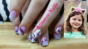 Uñas de gelish para niñas de unicornio. Unas Para Ninas Graduacion De Primaria Diseno Unicornio Unas Cortitas Youtube