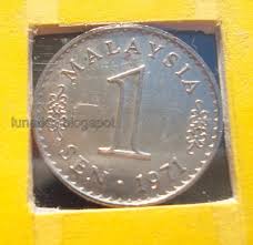 The exchange value has been added to your online wallet. Malaysia 1971 1 Sen Nickel Lunaticg Coin