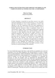 The following image below is a display of images that come from various sources. Sample Size Estimation Using Cohen Statistical Power Analysis