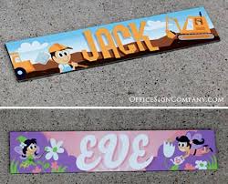Companion group to the nursery: Kids Room Signs Girls Boys Door Name Plates