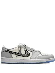 Jordan X Dior Air Jordan 1 Low Sneakers Farfetch In 2021 Jordan 1 Low Air Jordans Jordans