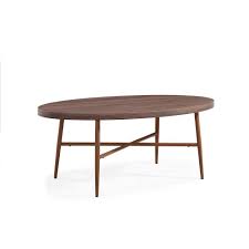 The unit has limited space so i needed a small coffee table and the havsta coffee table was perfect. Handy Living Miami 44 In Dark Brown Oak Large Oval Wood Coffee Table With Metal Legs Mm Ct87 8964 The Home Depot