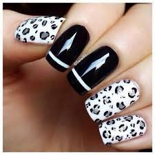 Black And White Cheetah Print Nails 50 Stylish Leopard And Cheetah Nail Designs For Creative Juice Cheetah Nail Designs Black And White Nail Art White Nail Art