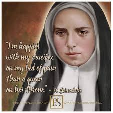 Today is The Feast of Our Lady of Lourdes! This feast commemorates the  first of eighteen appearances of Mary to a poor girl, Bernadette Soubirous,  at the grotto of Massabielle in Lourdes,