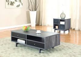 Contemporary Accent Table Set Black Grey Coffee Table Coffee Table Wood Coffee Table With Storage
