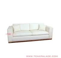 Sofa Kulit Putih Seri Padang