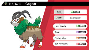 These creatures have a different coloration to what is normal for their species so they're basically special variants. Random Pokemon Bot On Twitter Gogoat Ability Sap Sipper Moves Horn Leech Toxic Earthquake Zen Headbutt Pokemon Gogoat