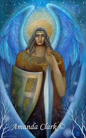 Print Titled Archangel Michael By Amanda Clark Etsy Archangel Michael Fairytale Art Angel Art
