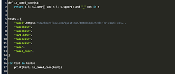 The coding style for one project may use camelcase for variables, while another may use under_scores. How To Check If String Is Camelcase Python Code Example