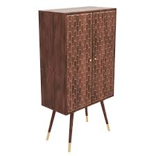 Simpli home acadian solid wood medium storage cabinet with round door pulls in white. Tall Solid Wood Drinks Cabinet With Wine Glass Rack Dejan Furniture123