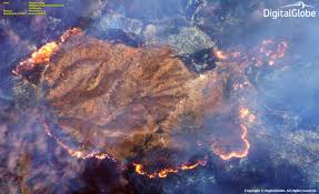 Exhausted firefighters desperate for resources california wildfires: Worldview 3 Satellite Image California Wildfires Satellite Imaging Corp
