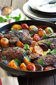 One Pan Spanish Chicken And Chorizo Recipe Recipetin Eats Spanish Chicken And Chorizo Recipes