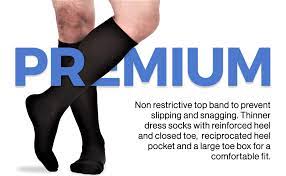 Amazon Com Absolute Support Made In Usa Circulating Compression Socks 20 30 Mmhg For Men Knee High Support Stockings For Nursing Sports Running Athletics Travel Flight Work Brown Size X Large