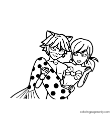 To celebrate the dvd debut release of miraculous: Cat Noir Caught The Little Mermaid Ladybug Coloring Pages Ladybug And Cat Noir Coloring Pages Coloring Pages For Kids And Adults