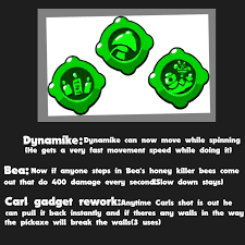 Jessie's shock rifle shoots energy orbs that bounce between enemies. Gadget Buffs And A Rework Ideas Brawlstars