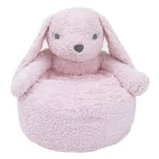 Pink Bunny Luxe Cuddle Plush Chair Animal Chair Plush Chair Kids Chairs
