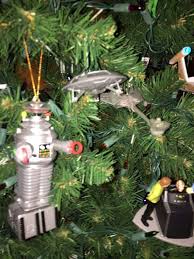 A Science Fiction Fans Lost In Space And Star Trek Ornaments On A Christmas Tree Hallmark Ornaments Christmas Lights Christmas