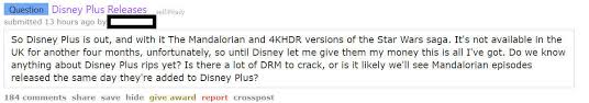 If you have any critique or you can stream hd and even full hd movies online without paying a single penny, but many legal service providers charge extra for hd videos, e.g. The Mandalorian Was Pirated Within 3 Hours Of Disney Launch