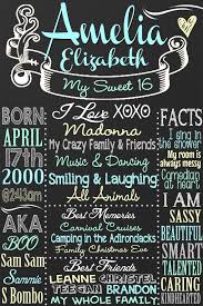 Happy Birthday Poster Board Ideas For Girls 16th Birthday Girl Sweet 16 Birthday Gifts Unique Gifts For Etsy Sweet 16 Party Decorations Sweet 16 Birthday Party Sweet 16 Birthday