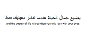 By ivey noojin/arab america contributing writer. And The Beauty Of Life Is Lost When You Only Look With Your Eyes Proverbs Quotes Words Quotes Words