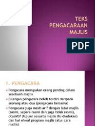 Contoh teks pengacaraan majlis formal. Teks Pengacaraan Majlis