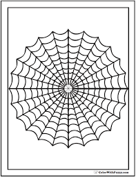 Simple Printable Spider Web Coloring Page From Freshcoloring Cliparts Co Spider Coloring Page Geometric Coloring Pages Spider Net