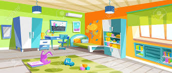Have a nursery or kids' room with bare, white walls? Bright Kids Room With Beautiful Furniture Working And Study Royalty Free Cliparts Vectors And Stock Illustration Image 119846898