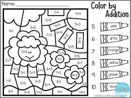 Free Kindergarten Color By Code Kindergarten Colors Addition Kindergarten Kindergarten Math