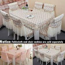 4.6 out of 5 stars. Fashion Dining Table Cloth Chair Covers Cushion Tablecloth Dining Table Chair Cover Table Bundle Cushion Lace Embroidered Wish
